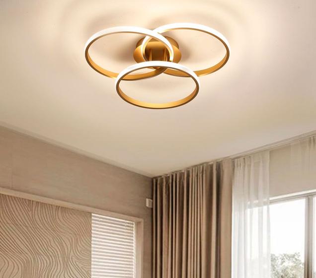 Imagem de Plafon Selene Dourado 50cm Led 45W 4000K Bivolt