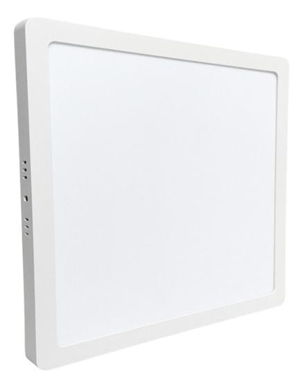 Imagem de Plafon Sobrepor Luminária Led 32w Quadrado Bivolt Branco Quente- Demi