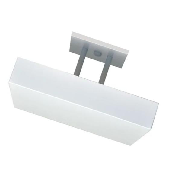 Imagem de Plafon Sobrepor Luz Indireta Branco 50x50 Churrasqueira