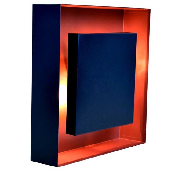 Imagem de Plafon Sobrepor Luz Indireta G9 25x25 Preto Com Cobre