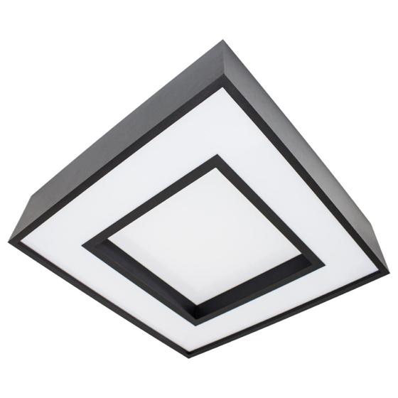 Plafon Sobrepor Quadrado Preto 45x45cm para 4 lâmpadas E27 St4540 Menor preço em Plafon Sobrepor Quadrado Preto 45x45cm para 4 lâmpadas E27 St4540