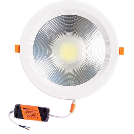 Imagem de Plafon Spot Led Cob 30W Embutir Redondo Branco Frio 6500K