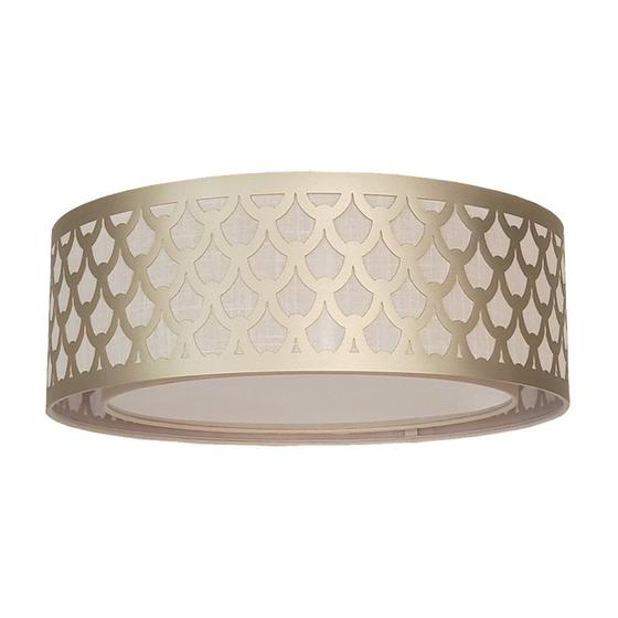 Imagem de Plafon Trama Cúpula Dupla Bronze 50x16cm 6180 Tom Luz Iluminação