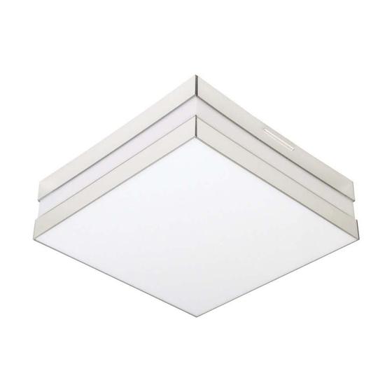 Plafon Tualux quadrado para 2 lâmpadas E27 20W Bilbão 26x26cm espelho branco Menor preço em Plafon Tualux quadrado para 2 lâmpadas E27 20W Bilbão 26x26cm espelho branco