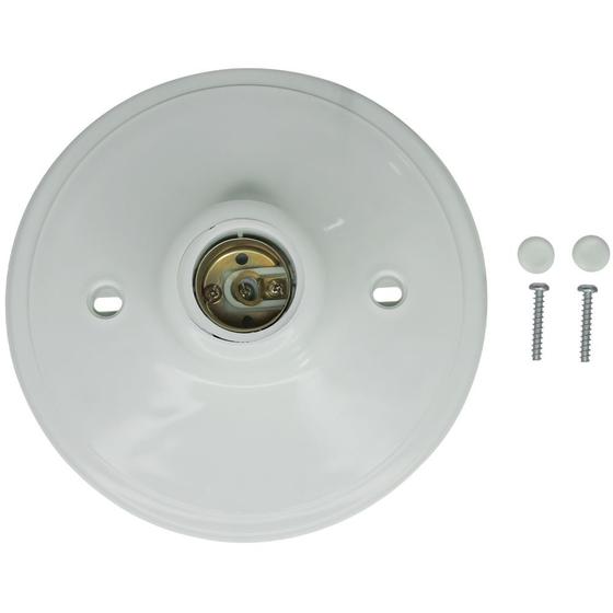 Imagem de Plafonier Plafom para Lampadas E27 Rosqueável Branco - Kit 5