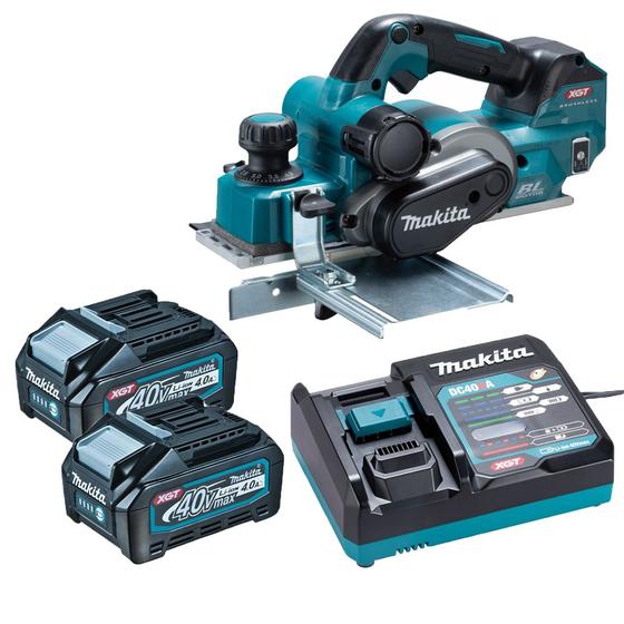 Imagem de Plaina 40V XGT AWS Brushless KP001 2x 4.0Ah Makita 220v