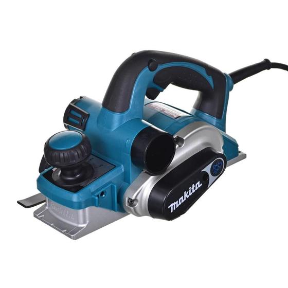 Imagem de Plaina Elétrica 82Mm Industrial 1050W Conjunto Calibrador Guias 2 Facas Chave KP0810C 220V Makita