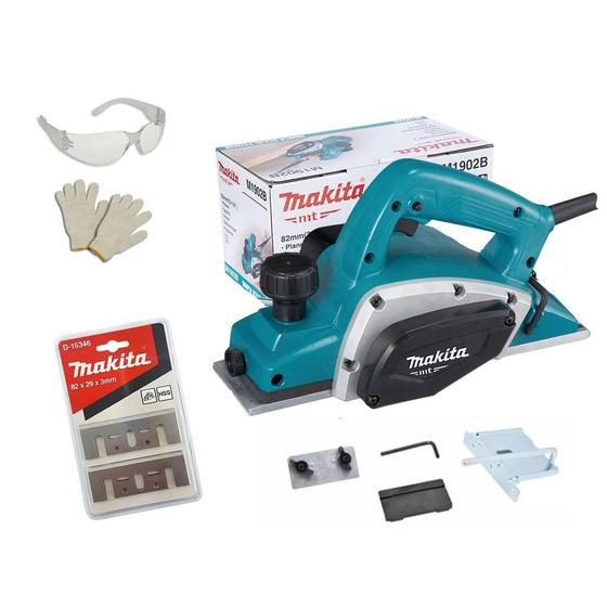 Imagem de Plaina Elétrica Manual Makita Mt M1902B Prof 82Mm 580W 220V