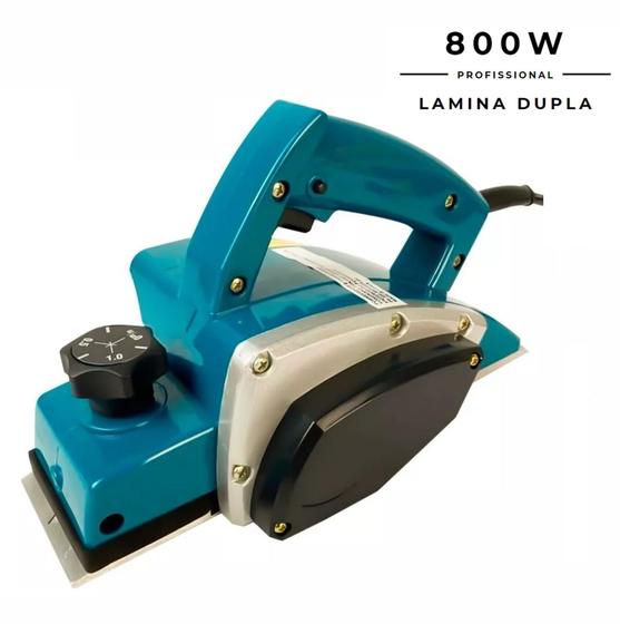 Imagem de Plaina Elétrica Profissional 800w 16500rpm + Lamina Dupla