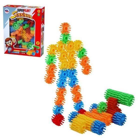 Imagem de Plakt Senninha Brinquedo Montar Engrenagens Educativo 50 Pçs