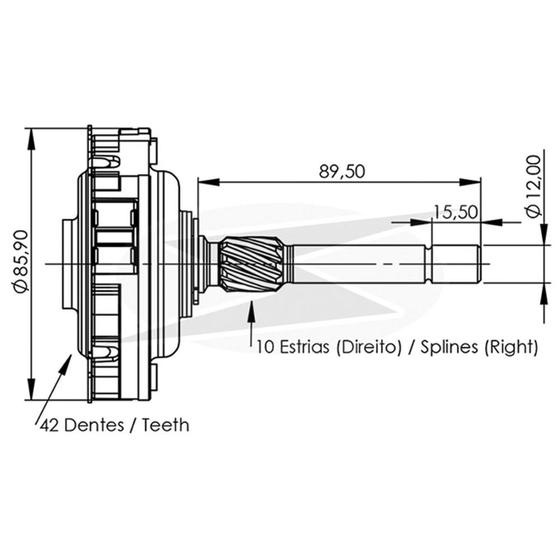 Imagem de PLANETARIA MOTOR PARTIDA para ASTRA/ BLAZER/ S10/ VECTRA/ 1.