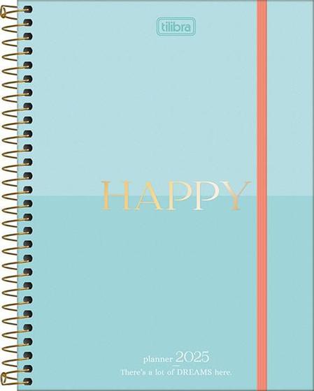 Imagem de Planner 2025 Happy Espiral M7 Tilibra 80 Fls