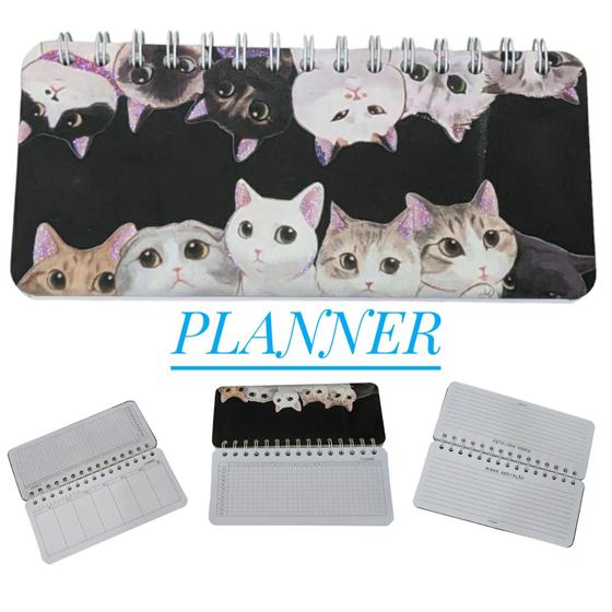 Imagem de Planner Caderneta Para Planejamento Glitter Gato Gato