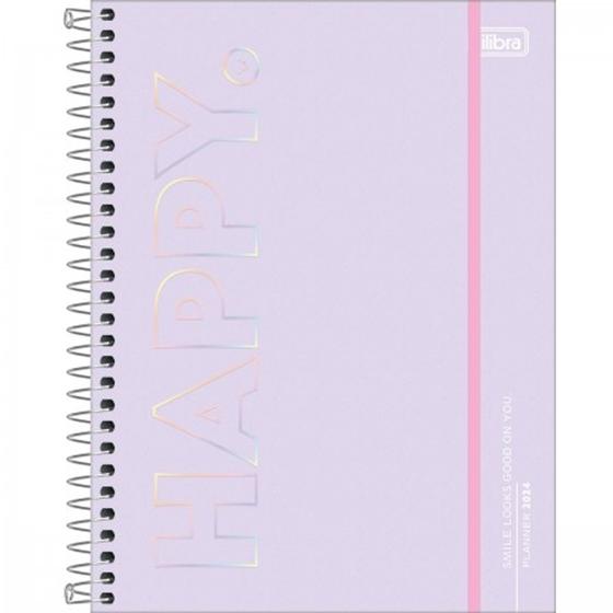 Imagem de Planner espiral 17,7 x 24 cm happy 90 g 2024