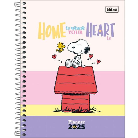 Imagem de Planner Espiral 17,7 x 24 cm Snoopy 2025 Tilibra 1354