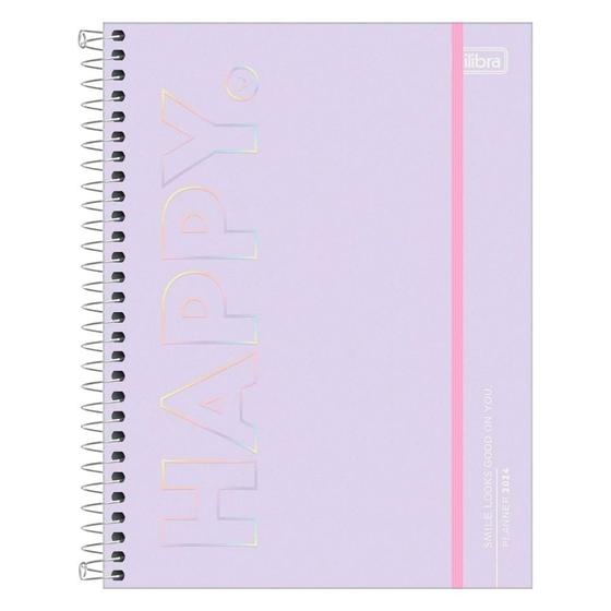 Imagem de Planner Espiral M7 2024  Happy 80 Folhas - Tilibra