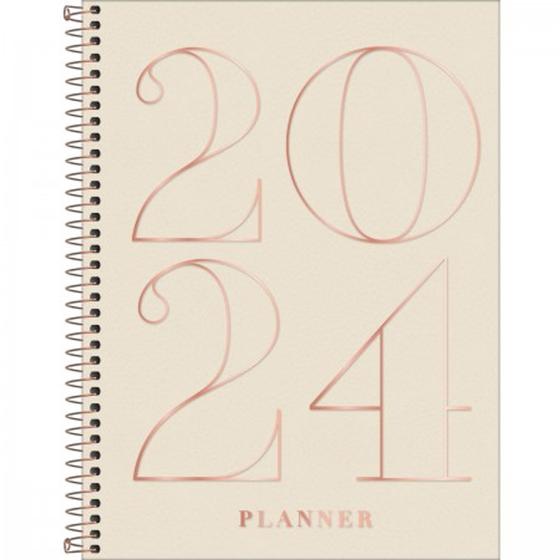 Imagem de Planner executivo espiral 20 x 27,5 cm vanilla 2024