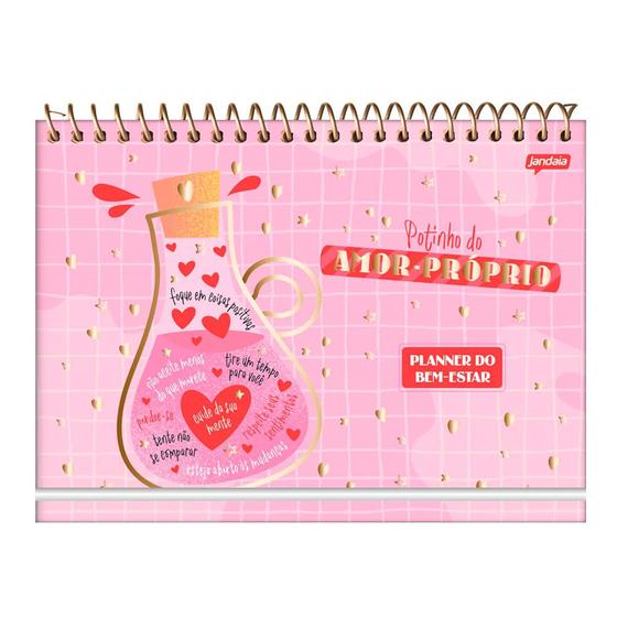 Planner Fitness 104 Fls de boas Rosa Jandaia Planner Magazine Luiza