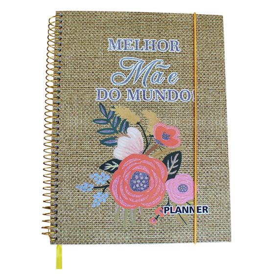 Imagem de Planner Marrom Anual Personalizado Dia Das Mães 80 Folhas