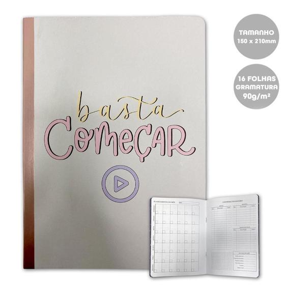 Imagem de Planner Mensal Basta Começar 15X21Cm 16 Folhas 90G/M Merci