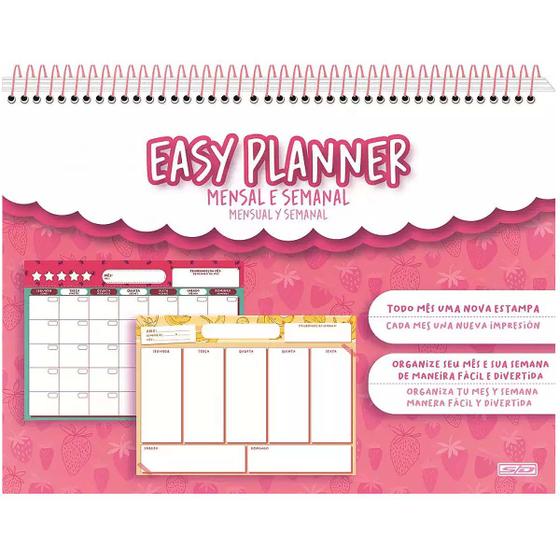 Imagem de Planner mensal permanente espiral 72 fls Easy São Domingos