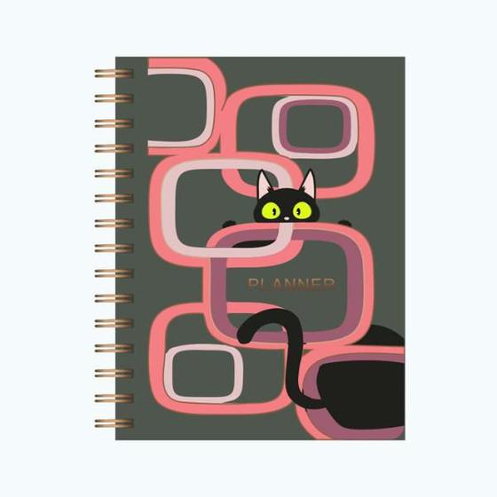 Imagem de Planner permanente-single book-gato preto-nao datado-90g