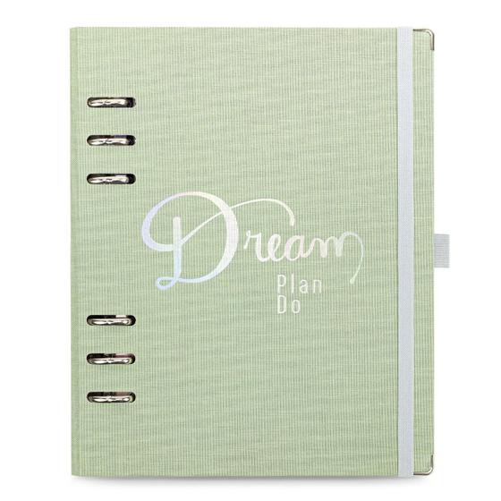 Imagem de Planner Premium argolado com caixa premium, A5, coleção Cotton, 14,8 x 21 cm Verde