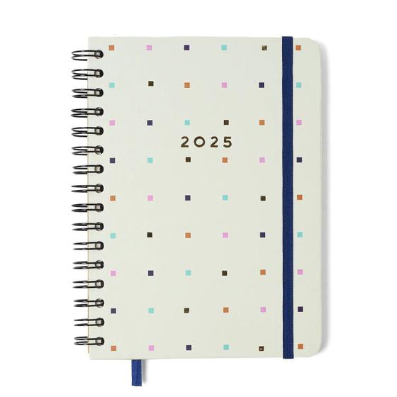 Imagem de Planner Semanal Wire-O Anotacoes Cicero 2025 Bossa Nova Pontos Off White A5