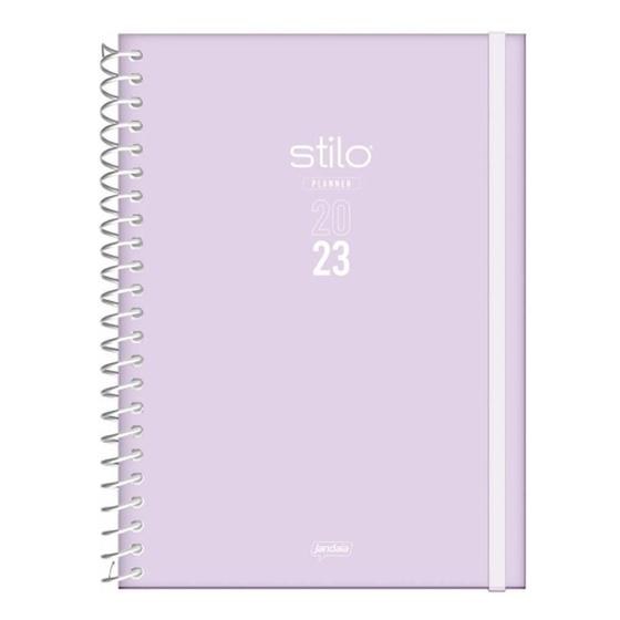 Planner Stilo Espiral Semanal Lilás 2023 Jandaia Agenda Semanal