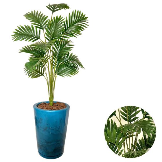 Imagem de Planta Artificial Palmeira Com Vaso Cone Polietileno Polido