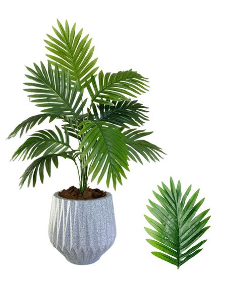 Imagem de Planta Artificial Palmeira Com Vaso Origami Polietileno 