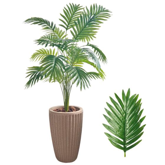 Imagem de Planta Artificial Palmeira com Vaso Polietileno Cone Romano - Flores Imp