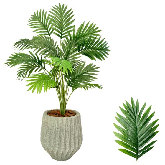 Imagem de Planta Artificial Palmeira + Vaso Origami Polietileno