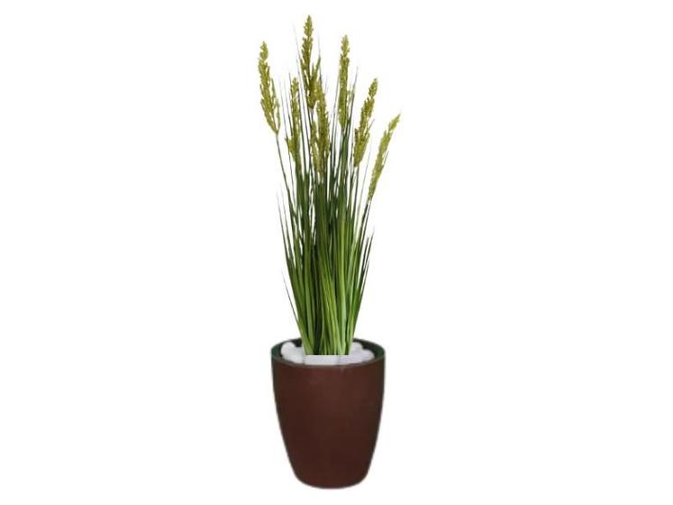 Imagem de Planta Árvore Artificial Grass com Grão 90 cm Kit + Vaso S. Marrom 30 cm