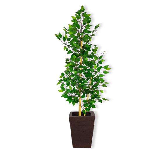 Planta Bambu da Sorte Artificial Permanente + Vaso Decorativo Quadrado Menor preço em Planta Bambu da Sorte Artificial Permanente + Vaso Decorativo Quadrado