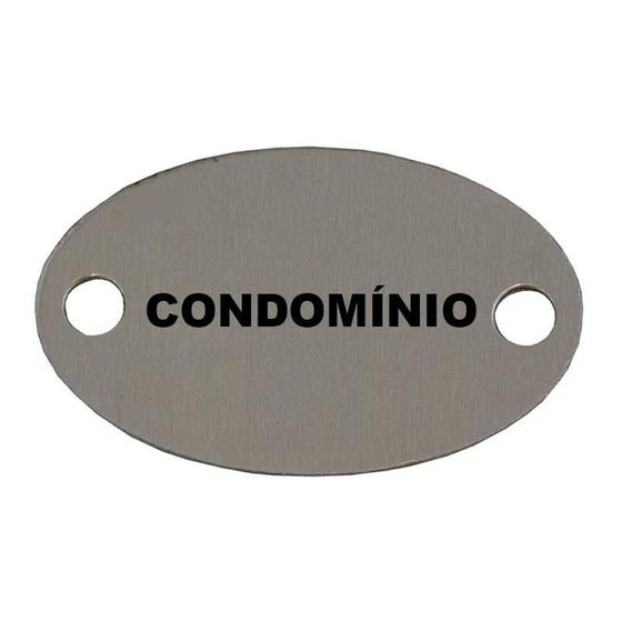 Imagem de Plaqueta Oval Condomínio MRM Placas