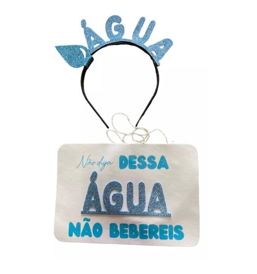 Imagem de Plaquinha p/ look de Carnaval " Dessa água não beberei"