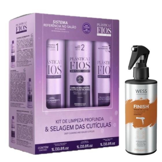 Imagem de Plástica dos Fios Kit 3x1L + Wess FinishProtector250ml