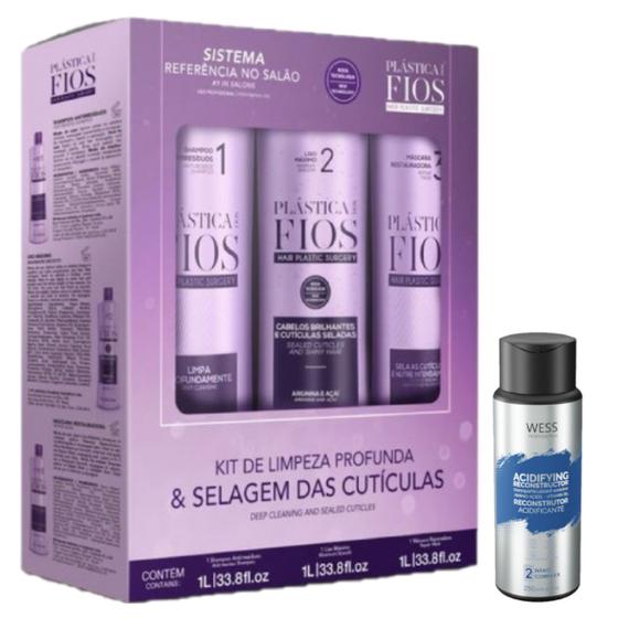 Imagem de Plástica dos Fios Kit 3x1L + Wess Nano Passo 2 - 250ml