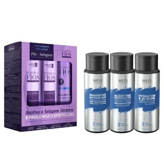 Imagem de Plástica dos Fios Kit Manutenção + Wess Kit NanoSelagem250ml