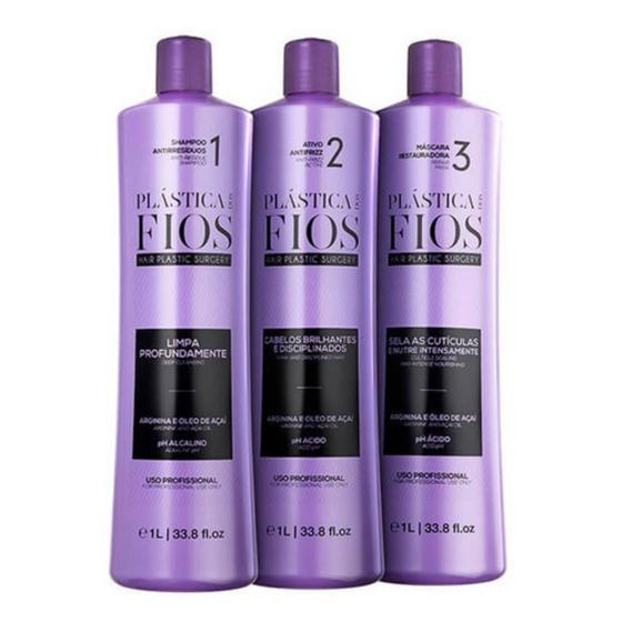 Imagem de Plástica Dos Fios Kit Progressiva 3x1l