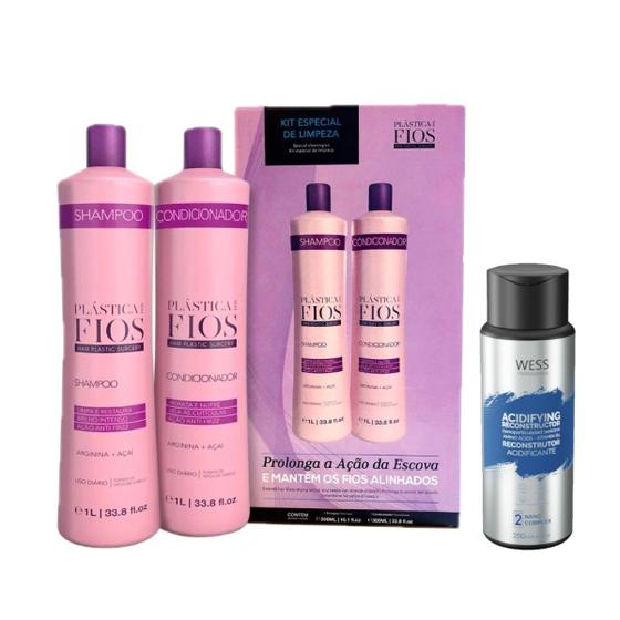 Imagem de Plástica dos Fios Kit Sh e Cd 1L + Wess Nano Passo 2 - 250ml