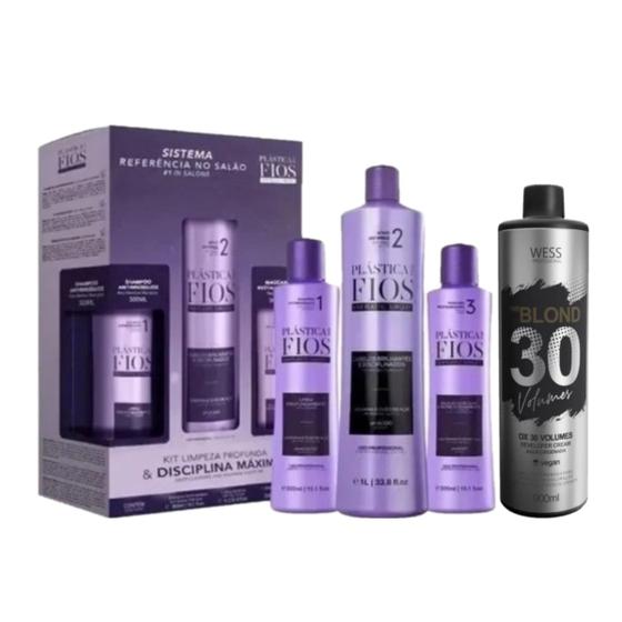 Imagem de Plástica dos Fios Kit Sh+Mask+Selagem+Wess OX30 Volumes900m