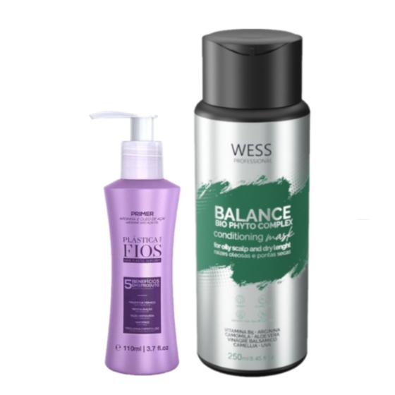 Imagem de Plástica dos Fios Leave-in 110ml + Wess Balance Cond 250ml
