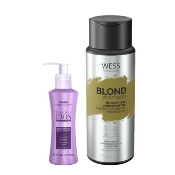 Imagem de Plástica dos Fios Leave-in 110ml + Wess Blond Shampoo 250ml