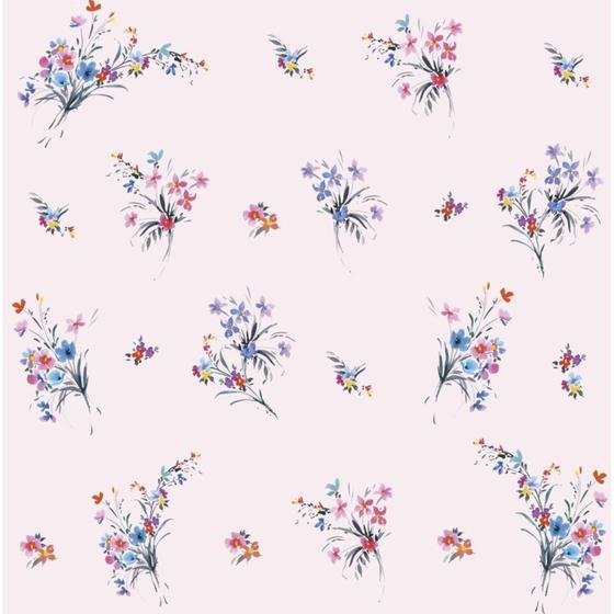 Imagem de Plastico adesivo 45cmx10m fantasia floral lilas 0,80 rolo - LEONORA