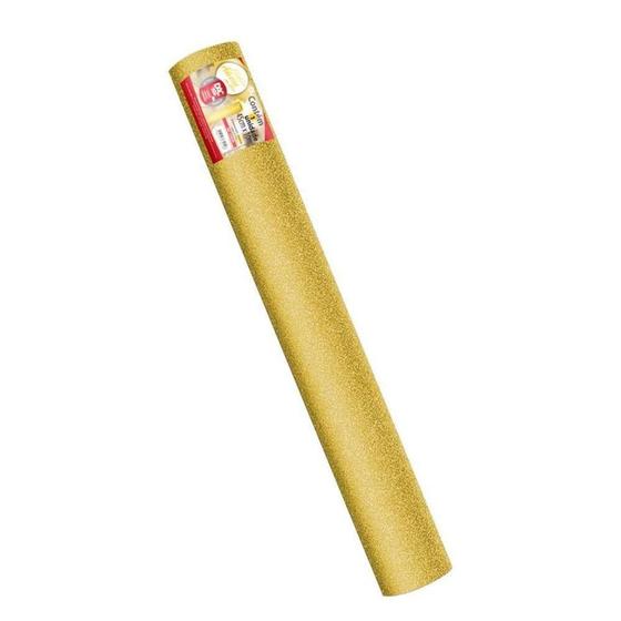 Imagem de Plastico Adesivo DAC Glitter Dourado PP 45cm X 10m X 0,10mm 1703Do 28443