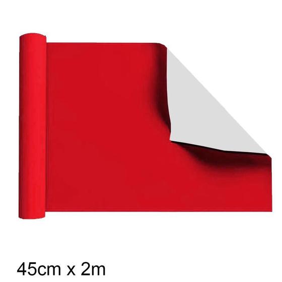 Imagem de Plástico Adesivo Vermelho 2m x 45cm  - GekkoFix