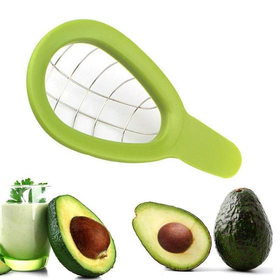 Imagem de Plástico Alça de plástico Abacate Dice Cube Fatiador de aço inoxidável Frutas Melon Cutter Cuber Cozinha Utensílios De Cozinha Acessórios de cozinha  Fatiadores Manuais