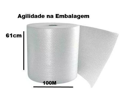 Imagem de Plástico Bolha 61x100 Metros Bobina Biodegradável